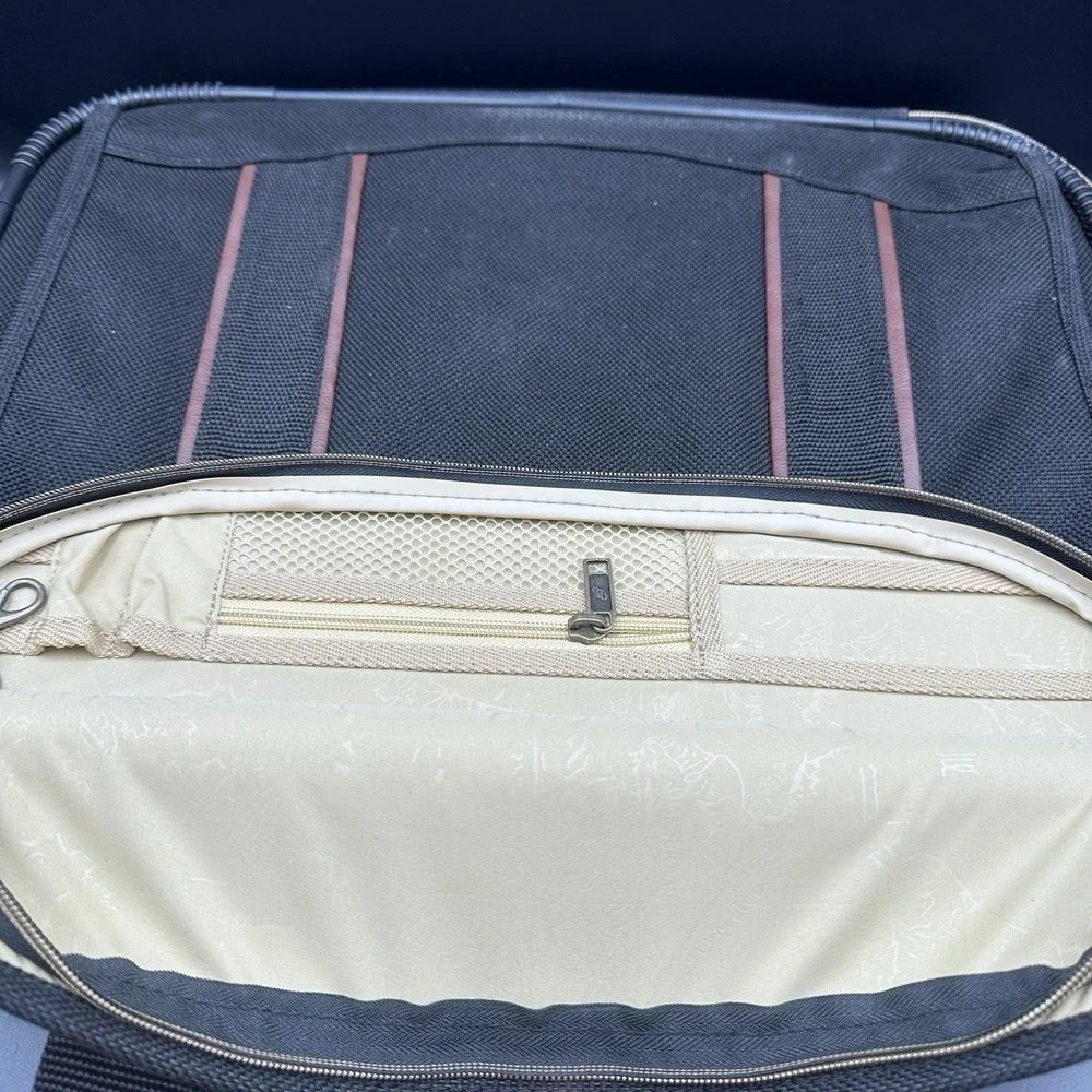 American Tourister Briefcase Men's Black Brown Nylon Professional Laptop Bag
